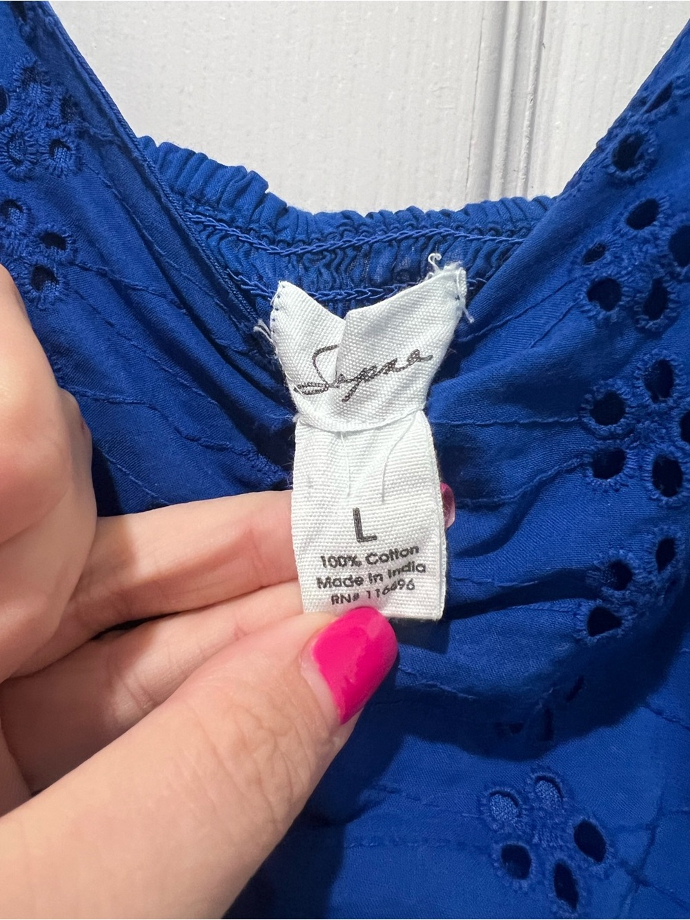 Jopna Blue Eyelet Midi Dress - Picture 2 of 6